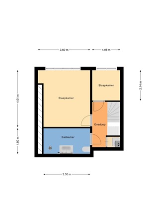 Floorplan - Schieweg 240C01, 3038 BR Rotterdam